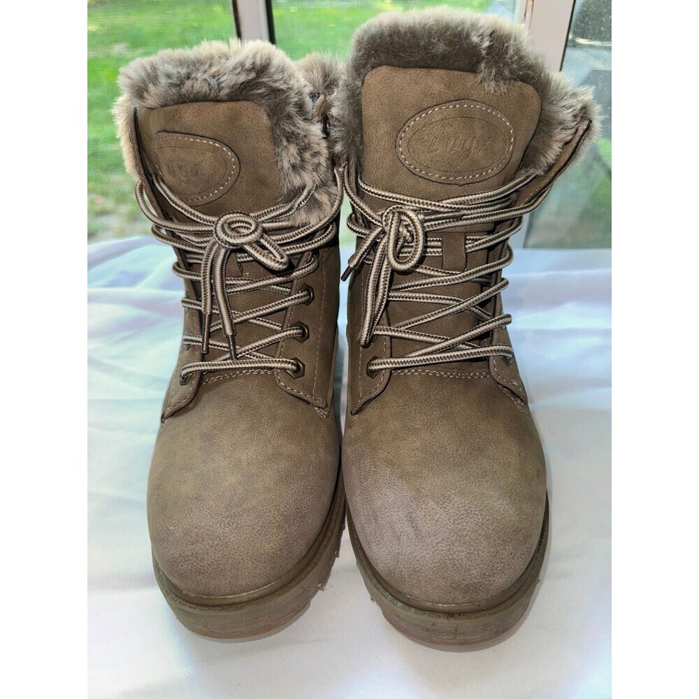 Lugz Empire hi fur brown nubuck casual dress boots size 7